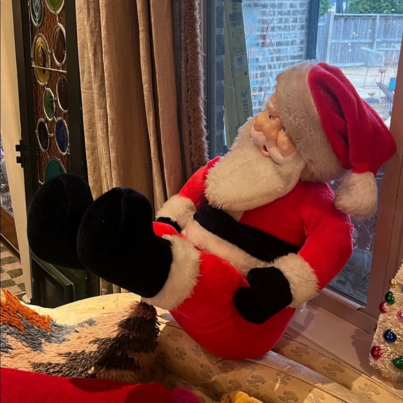 Vintage Festive Santa Claus Big Plush Decoration